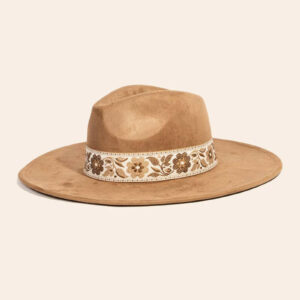 Floral Ribbon Bow Fedora Hat