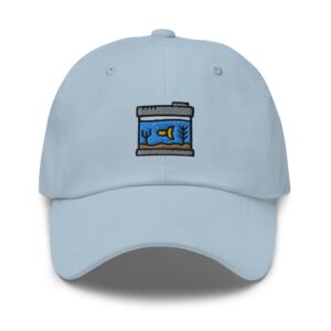 Fish Tank Embroidered Dad Hat: Unisex Cotton Twill Baseball Cap