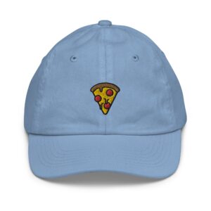Melting Pizza Youth Baseball Cap, Handmade Kids Hat, Embroidered Childrens Hat Gift - Multiple Colors