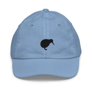Kiwi Bird Youth Baseball Cap, Handmade Kids Hat, Embroidered Childrens Hat Gift - Multiple Colors