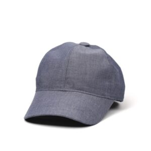 Blue Linen Baseball Cap: Breathable Summer Dad Hat.