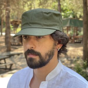 Cotton Castro Cap, Adjustable Military Cadet Hat, Unisex Streetwear
