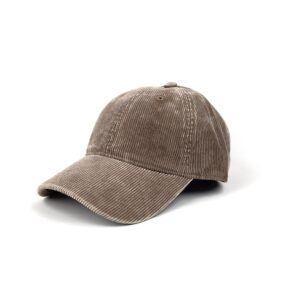 Vintage Washed Corduroy Dad Hat, Unisex Adjustable Baseball Cap