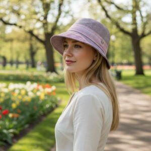 Women Lightweight Bucket Hat Breathable Summer Sun Hat Check Pattern Casual Travel Hat