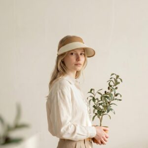 Luxury Wide Brim Sun Visor for Women, Elegant Summer Beach Hat for Travel & Golf